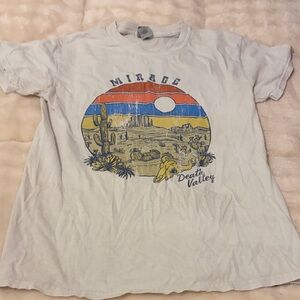 Gildan White Kids Desert Graphic Tee with Red Blue Yellow Accents